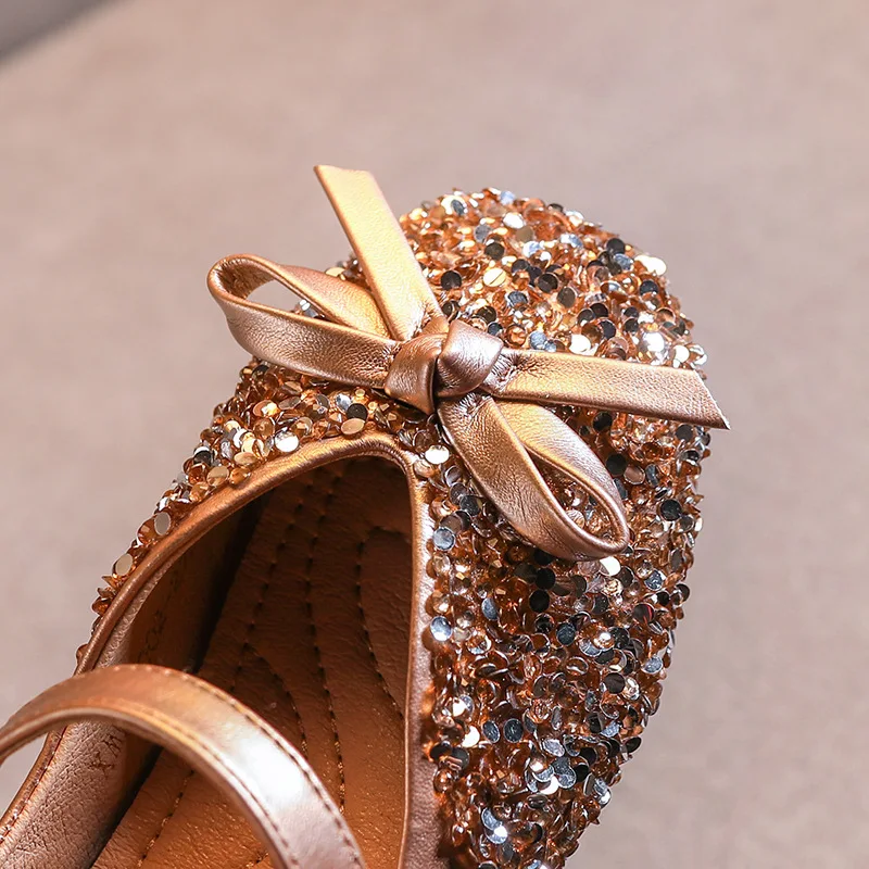 Весенняя детская обувь с бантом Платье принцессы для маленьких девочек Детская