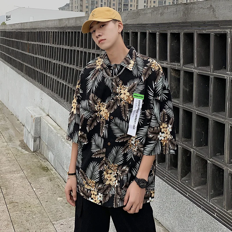 Разборчивые летние цветочные рубашки для мужчин 2020 Уличная Повседневная