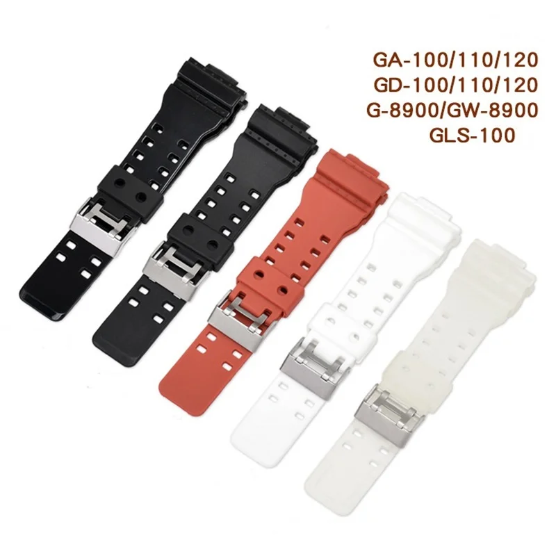 

Sport Rubber Matte Watch Strap for Casio G-shock G-8900 GLS-8900 GR-8900 GD-100/110 GD-120 GA-110/100/120/200 GA-150/300 GLS-100