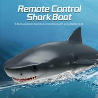 2 in 1 2 4g high speed remote control shark boat electric rc ship speedboat shark rc simulation boat model toys for children