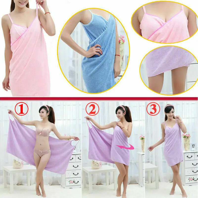 Полотенце женское быстросохнущее домашний текстиль банная ночная рубашка для