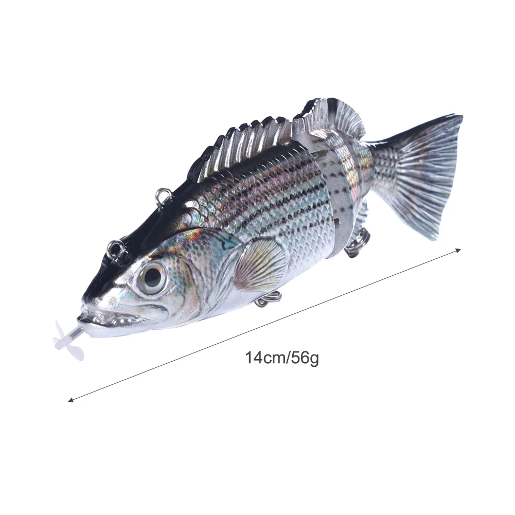 

Fishing Lures Automatic USB Charge 14cm 56g 4 Segments Artificial Portable Easy Fishing Carrying Fishing Baits