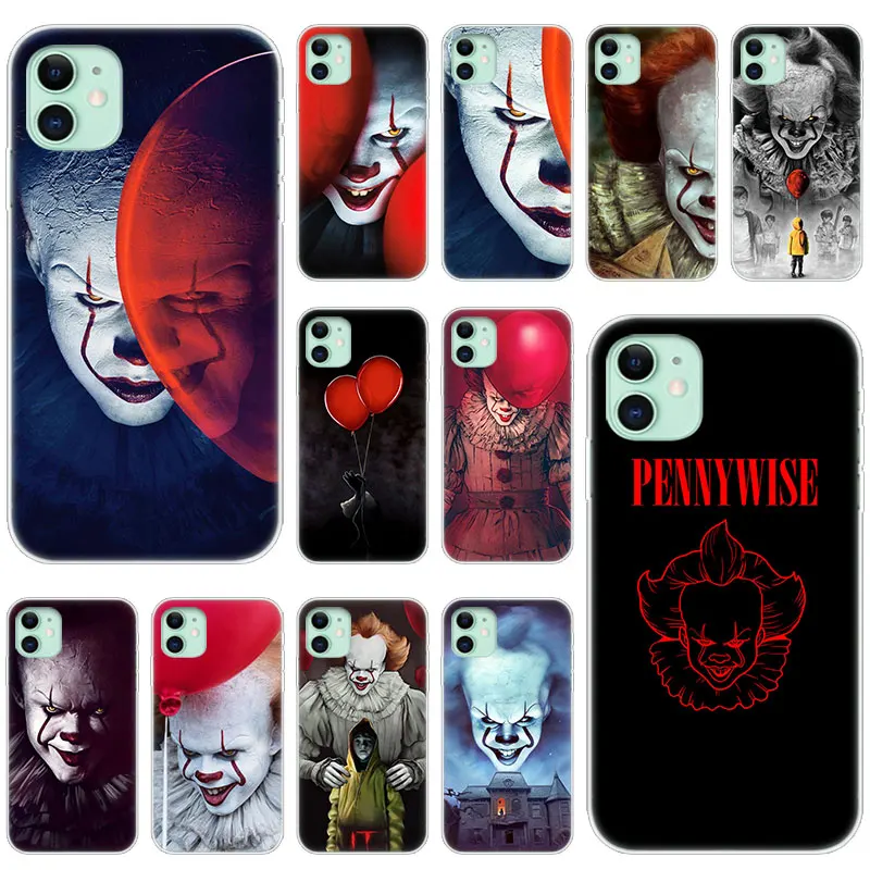 Модный силиконовый прозрачный чехол Pennywise The Clown Horror для Apple iPhone 11 Pro XS Max X XR 6 6s 7 8 Plus 5