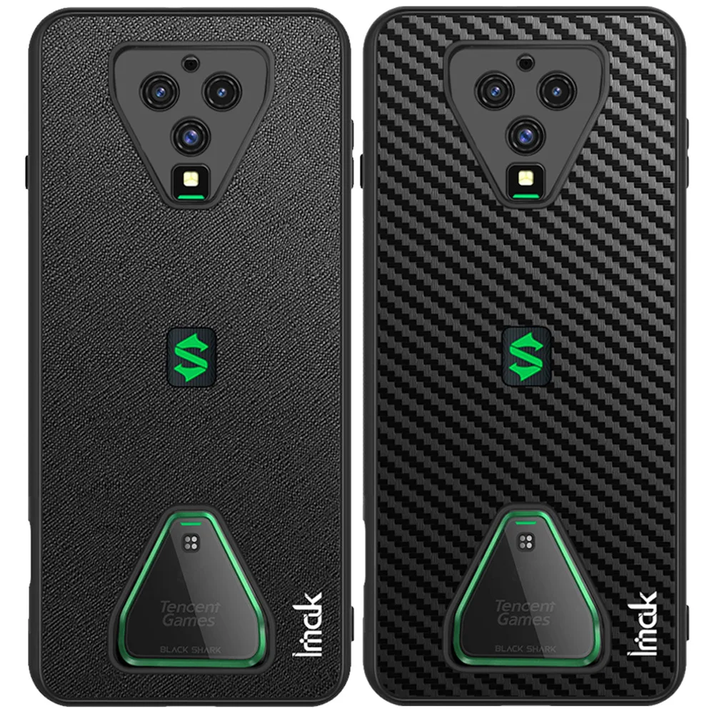 Чехол-накладка IMAK из искусственной кожи для BlackShark 3 3S Black Shark Pro углеродного
