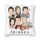Наволочка с героями мультфильмов, комиксов, друзей, украшение 40x40, 3D печать, ТВ-шоу, декоративная подушка для автомобиля, двусторонняя