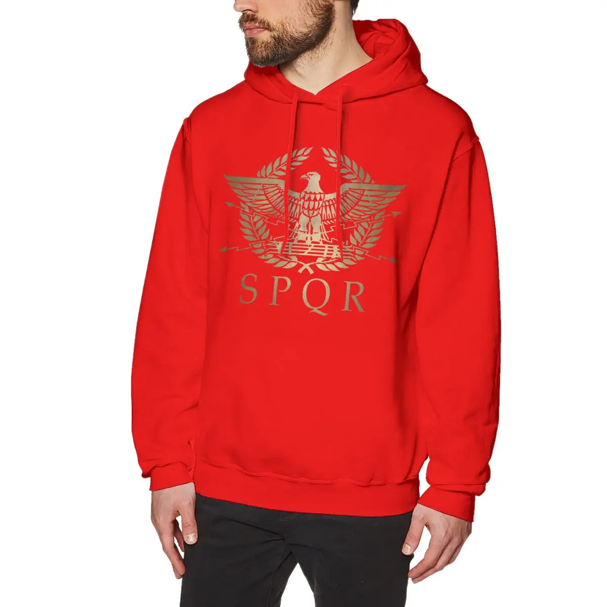 red Spqr Римский Империя Стандартная плата толстовки MenMan мягкая толстовка круглый воротник - Цвет: red