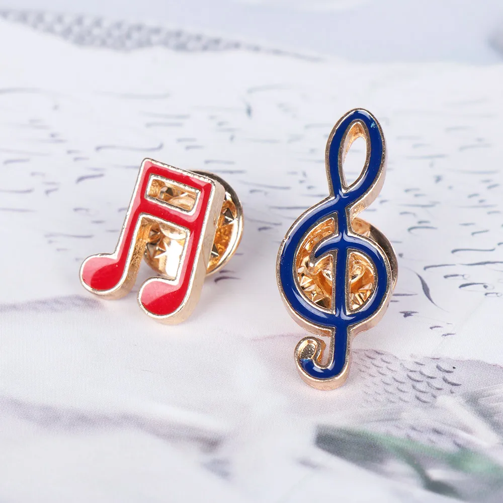 2 шт./компл. креативные музыкальные нотки эмалированные Броши Модные