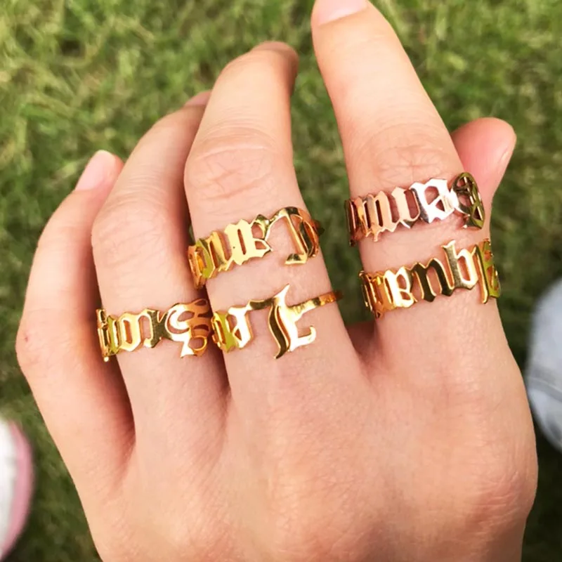 Зодиакальное кольцо женские золотые кольца из нержавеющей стали старый