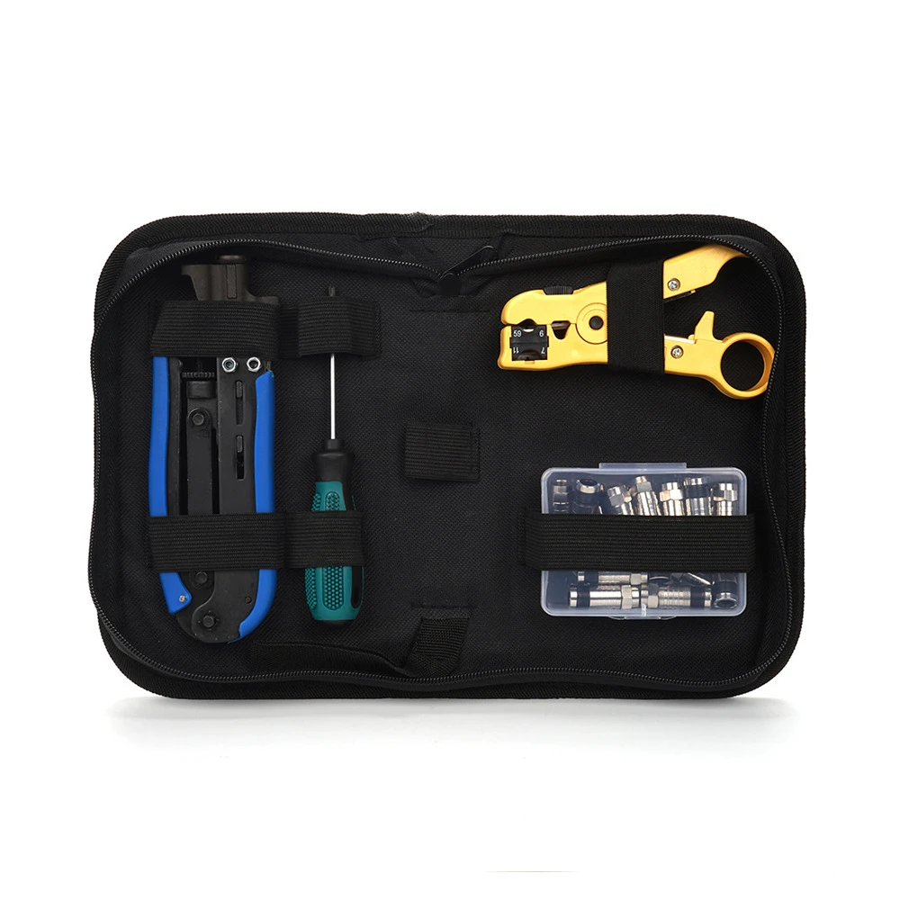 

Universal Cutter Stripper Wire Cable for Flat or Round UTP/STP RG59/6/7/11 Wire Coax Coaxial Stripping Plier Cutter Cutting Tool