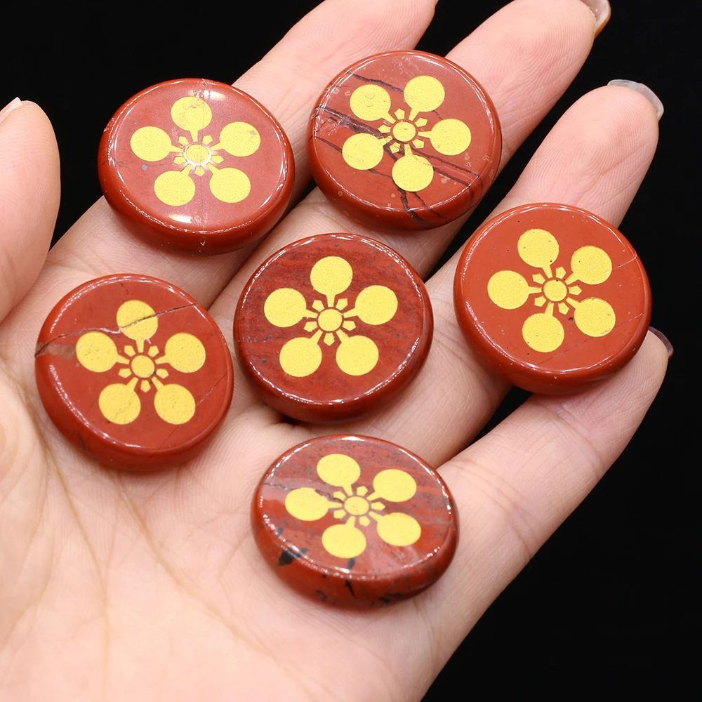 

6 PCS Natural Stone Furnishing Articles Red Stone Lucky Clover Gems Crystals and Stones Healing Home Decoration Christmas Gift