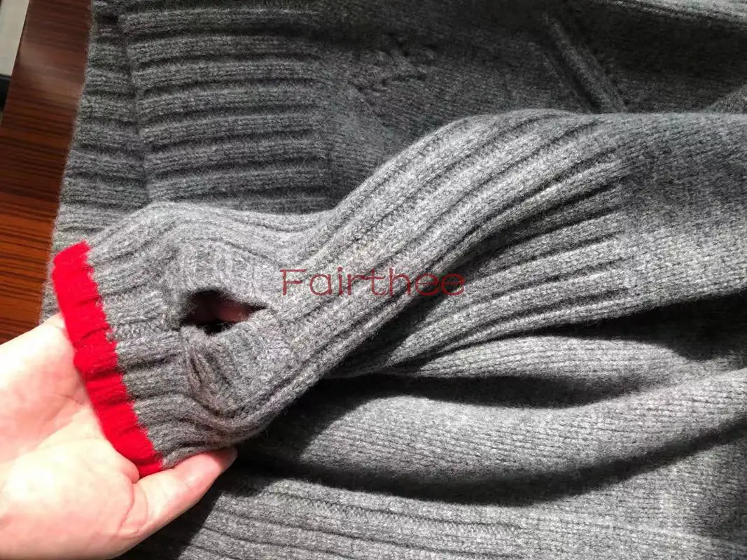 

100% Cashmere Women Sweater 2021 Autumn/ Winter New Letter High Neck Loose Knitted Sweater Women's Fashion Pullover