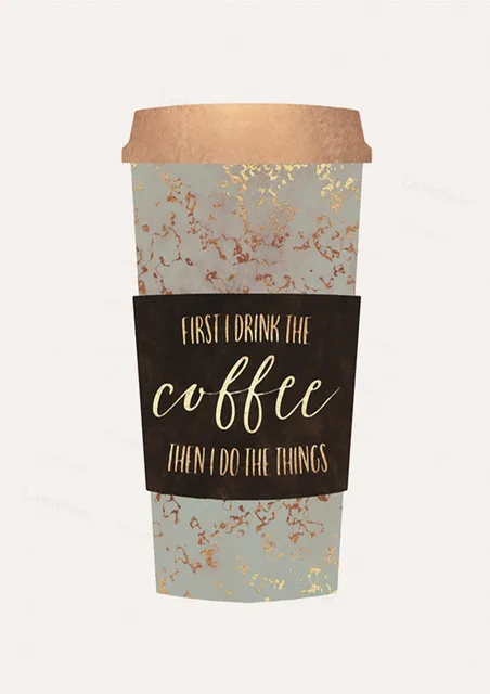 Lankshear на холсте печати плакатов Кухня украшение красивый Мрамор разных кофейные