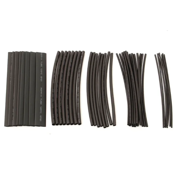 Высокое качество 48 шт. черная Термоусадочная трубка Ассортимент проволока для