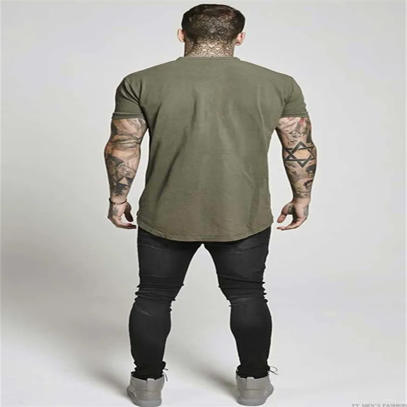 2021 Летняя мужская хлопковая шелковая футболка siksilk Kanye West с короткими рукавами в