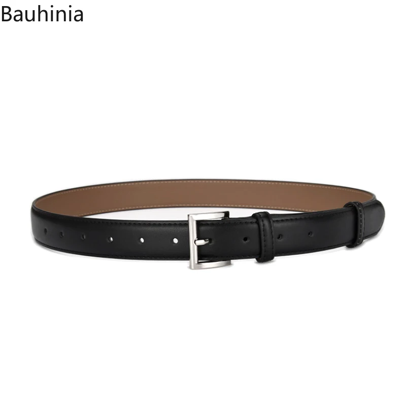 Bauhinia 105cm New Fashion/Simple Women's Cowhide Pin Buckle Belt All-match Decoration Suit Pants Leather Luxury Thin Belts