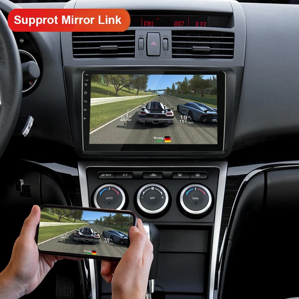 Автомагнитола 9 &quot2din с Android 1 Wi Fi GPS MP5 навигацией для Mazda 6 2008 2009 2010 2011 2012 2013