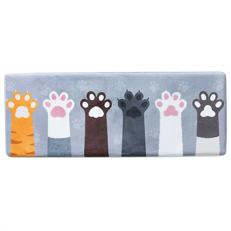 

Rug Anti-Slip Mat for Bathroom Kitchen Cute Cat Pattern Suede Carpet Doormat indoor Kitchen Bathroom Living Room Door Mat Rug