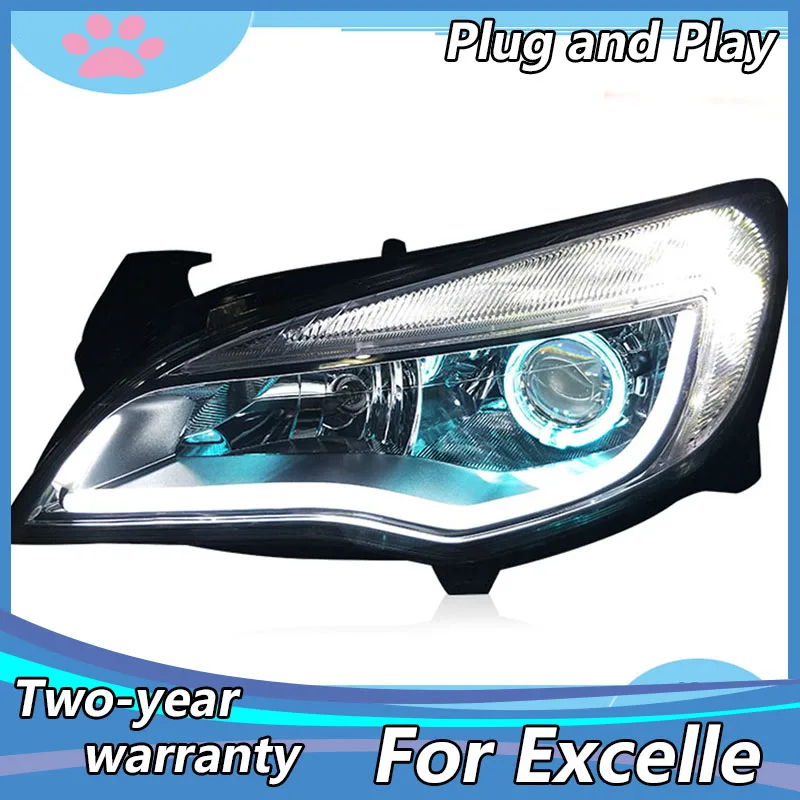 

Car styling LED Headlight For Buick Excelle led headlights For Excelle head lamp Angel eye led front light Bi-Xenon Lens xenon H
