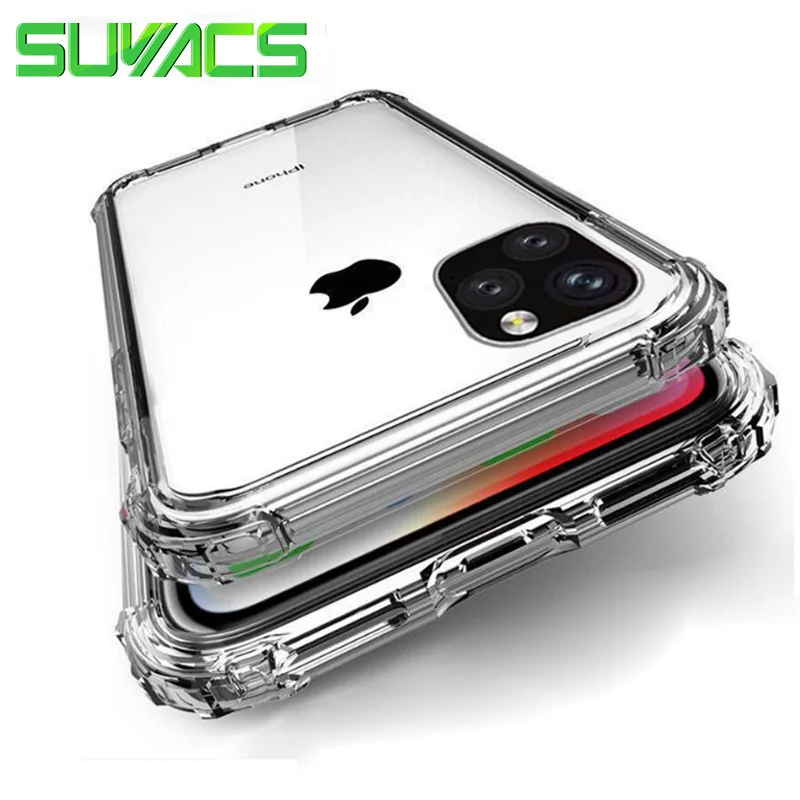 Прозрачный ударопрочный чехол SUYACS для телефона iPhone 12 Mini 11 Pro Max XR XS X 7 8 6 6S Plus