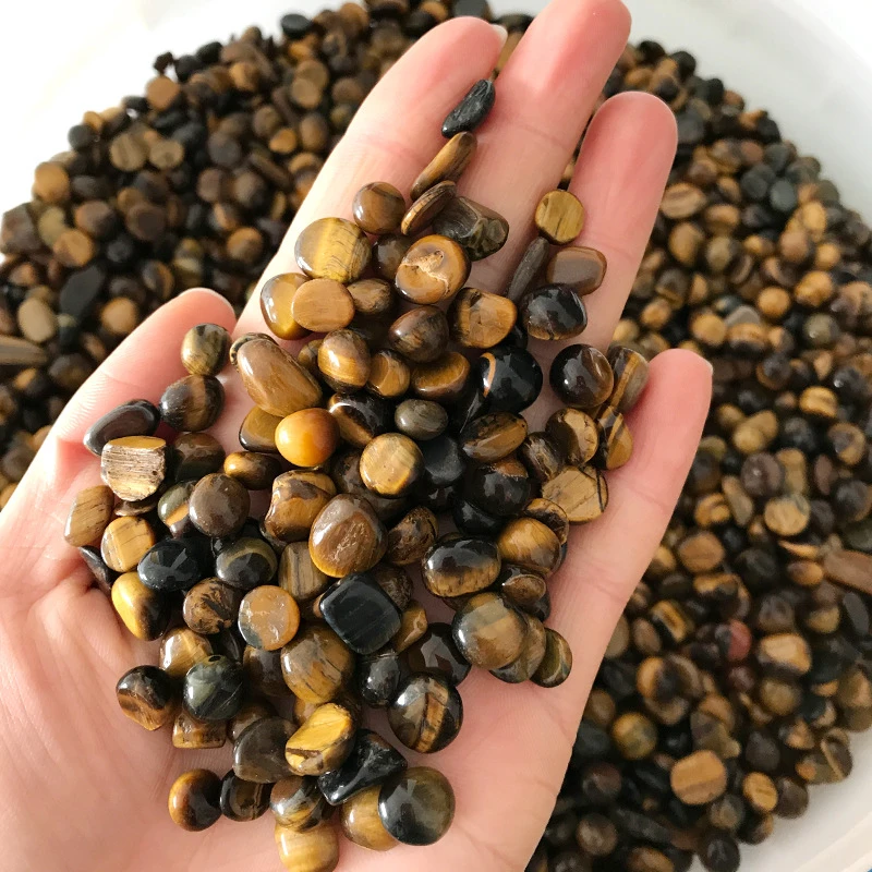 Оптовая продажа 100g 3 Размеры натуральный желтый камень тигровый глаз с