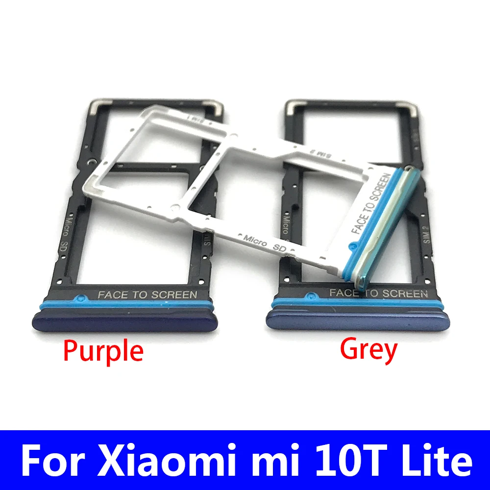 

10 шт в упаковке, новая для Xiaomi Mi 10T Lite SIM держатель лотка Слот для карт для Xiaomi Mi 10T Lite лотка Слот держатель разъем адаптера Repair Part