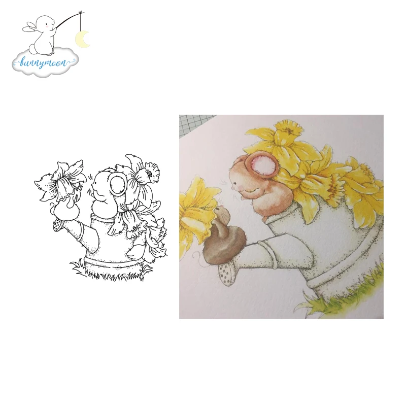 CH Honey pot mouse прозрачный силиконовый штамп/уплотнение для скрапбукинга
