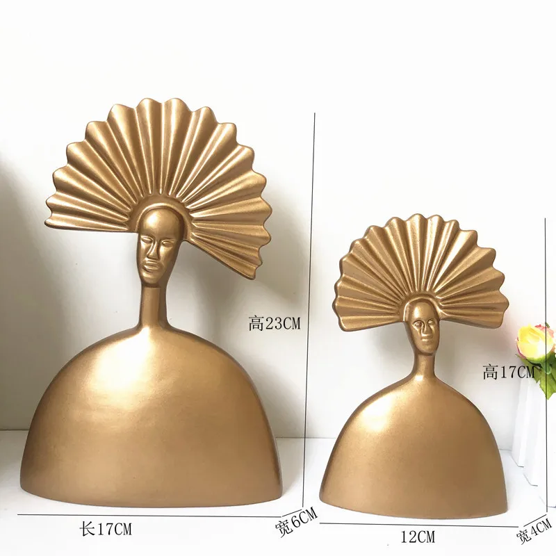 

Nordic Luxury Ornaments Decoration Handwork Crafts Miniature Figurines Living Room Statues Adornos Para Casa Home Decor AC50BJ