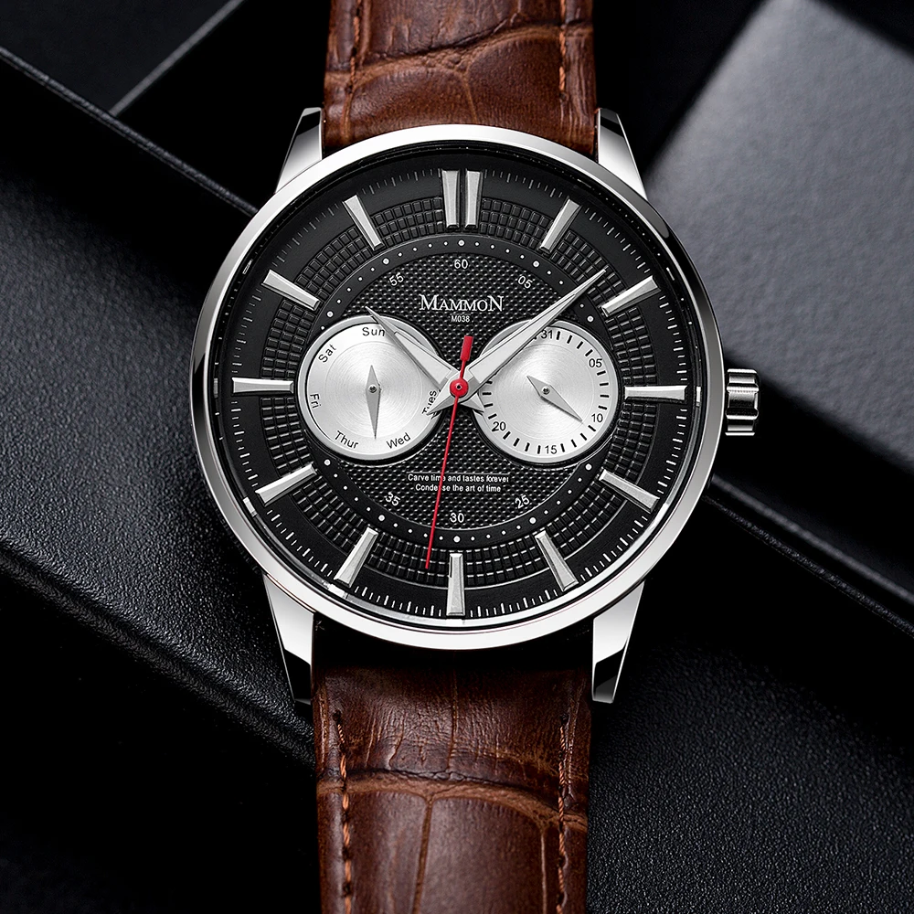 Часы наручные YAZOLE Мужские кварцевые деловые повседневные с мягким кожаным