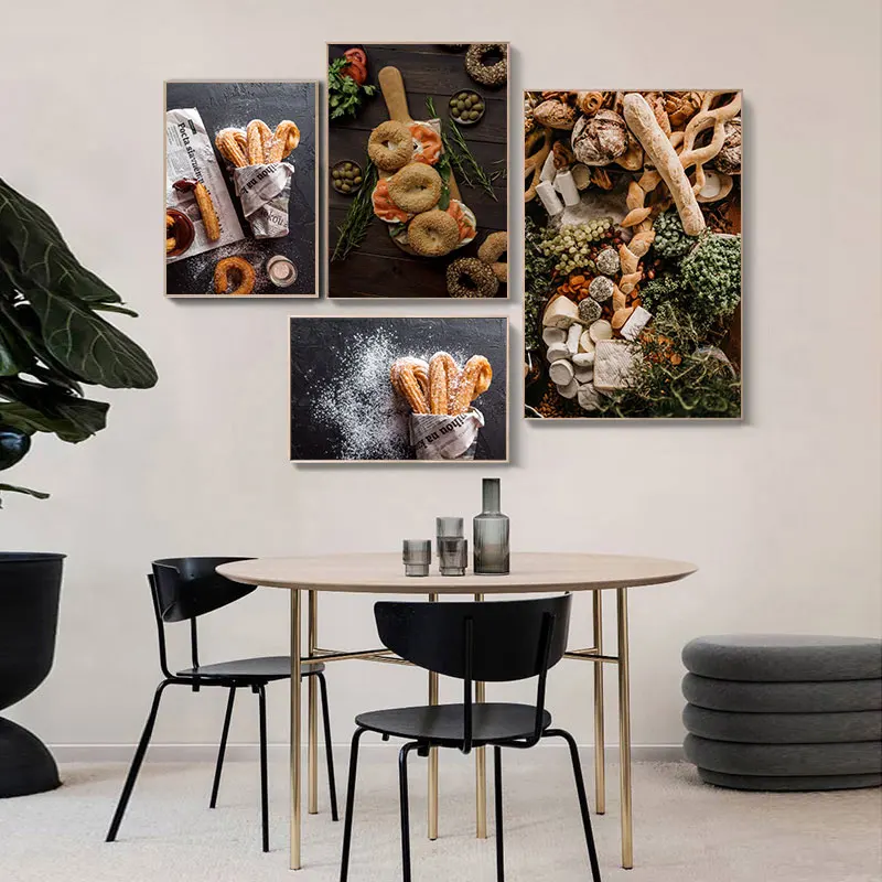 Постеры на холсте с изображением вкусной еды в скандинавском стиле постеры торта