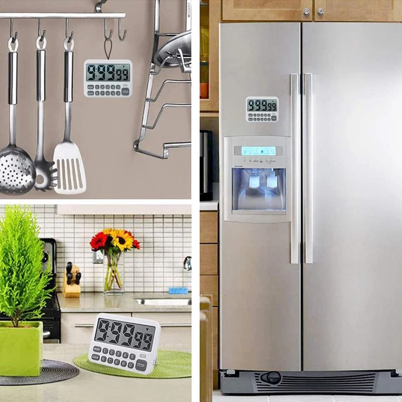 Цифровой кухонный таймер большой дисплей циклический с обратным отсчетом и