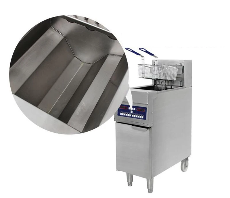 Коммерческая Вертикальная электрическая фритюрница с 2 корзинами объем 33 л