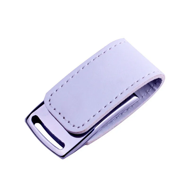 JASTER Пользовательский логотип компании usb 2,0 флэш-накопитель 64 ГБ 32 ГБ 4 ГБ 8 ГБ 16 ГБ Флешка кожа Usb+ коробка(более 10 шт бесплатный логотип - Цвет: white