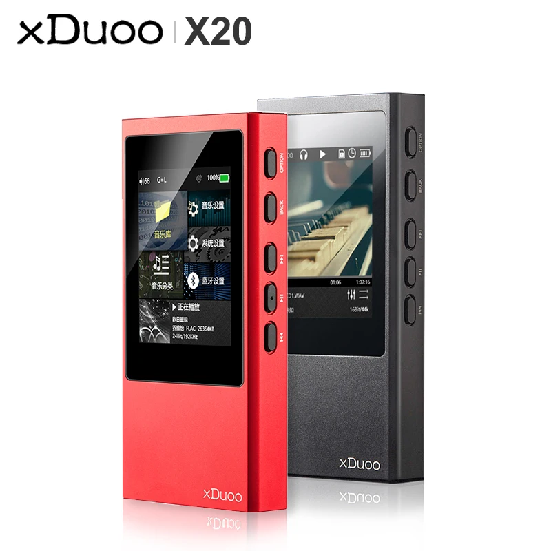 

XDuoo X20 Bluetooth HiFi Portable Lossless Music Player Mp3 Native DSD256 PCM384kHz/32bit OPA1612 DAC ESS9018 balanced output