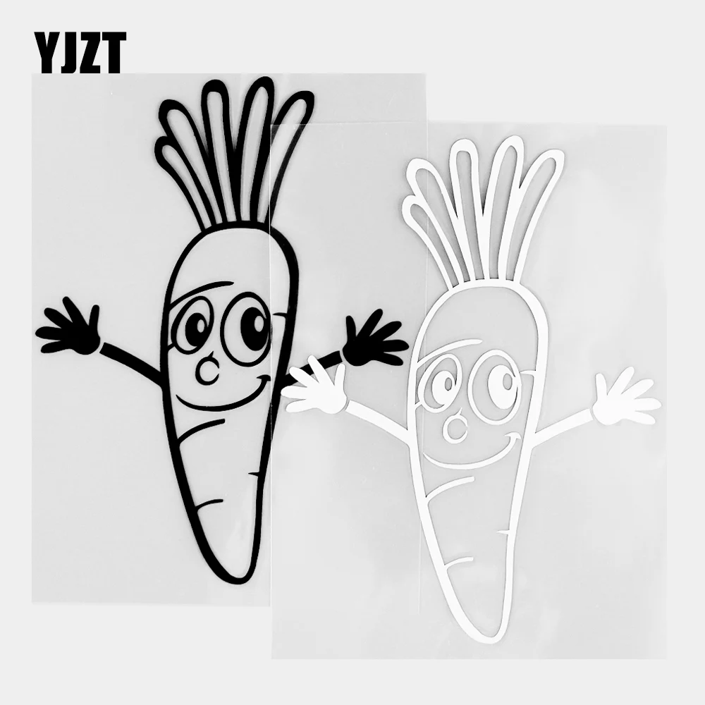YJZT10 × 13 5 см виниловые наклейки с изображением овощей интересные моркови Забавный