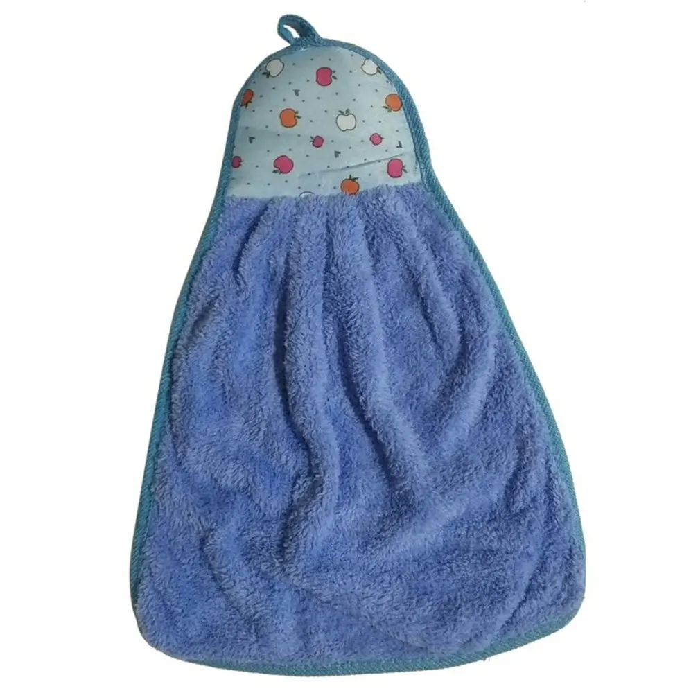 

Polyester And Nylon Hook Coral Fleece Hand Towels Fashion Soft Hanging Towels Soft Absorbent Kitchen Hand Towels