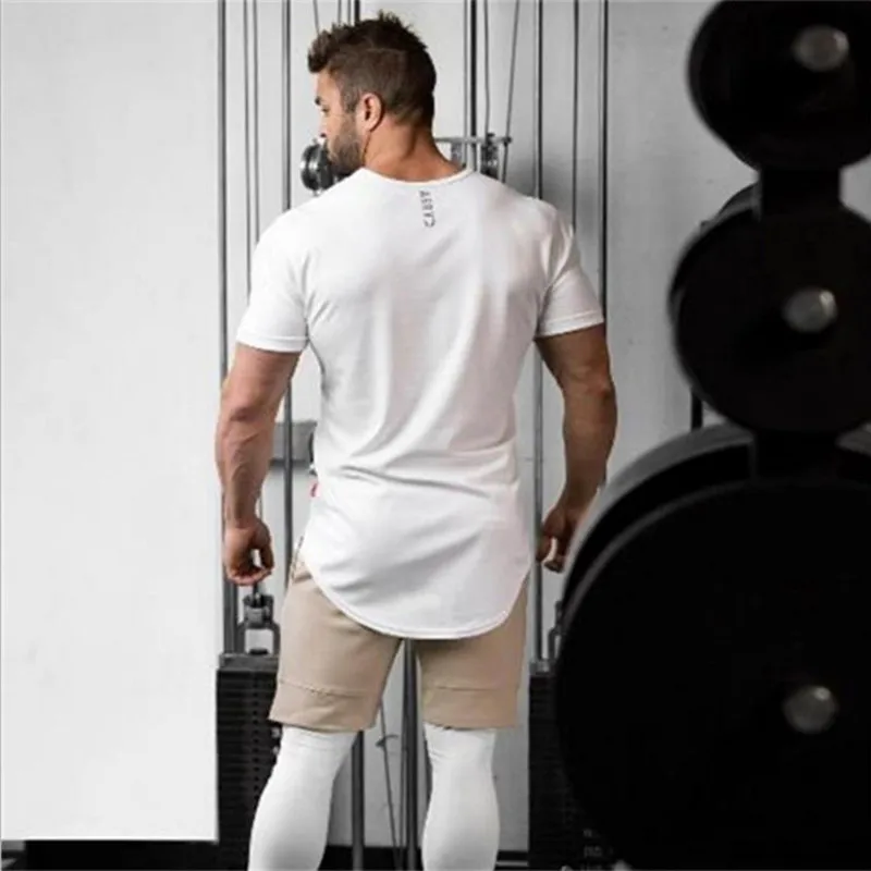 2020 летние мужские тренажерные залы футболка фитнес бодибилдинг Футболка с