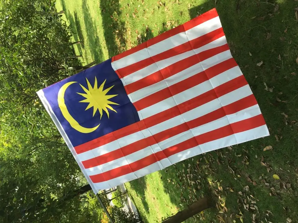 3*5 футов Малайзия Летающий флаг полиэстер страна национальные Висячие флаги
