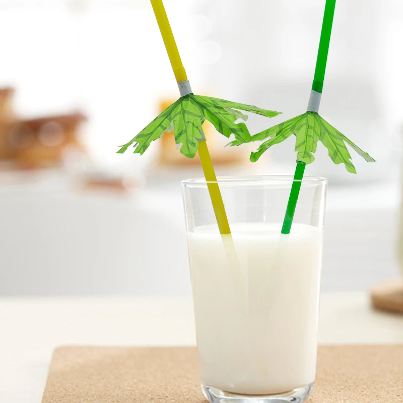 Творческий 10 шт./компл. зеленый кокосовой пальмой палочки зонтик выбирает