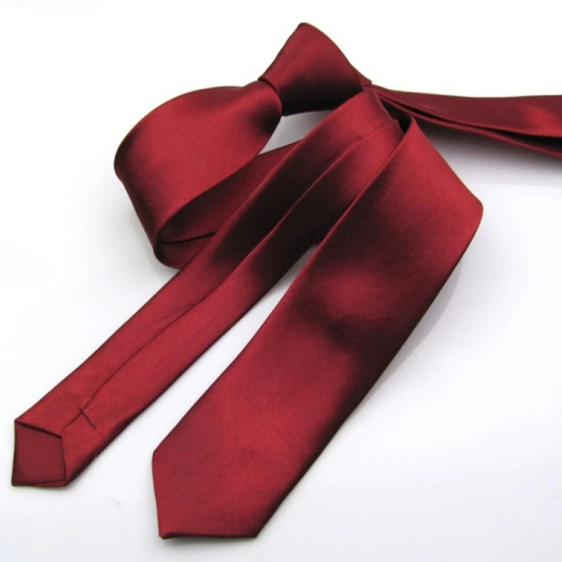 

Men's Slim Skinny Tie Necktie Washable Plain Solid Necktie for Men Extra Skinny Plain Solid Color Satin Multicoloured