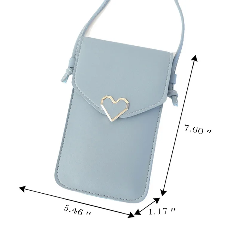 

2021 Women Bag Touch Screen Cell Phone Purse Smartphone Wallet Leather Shoulder Strap Handbag S10 Huawei P20