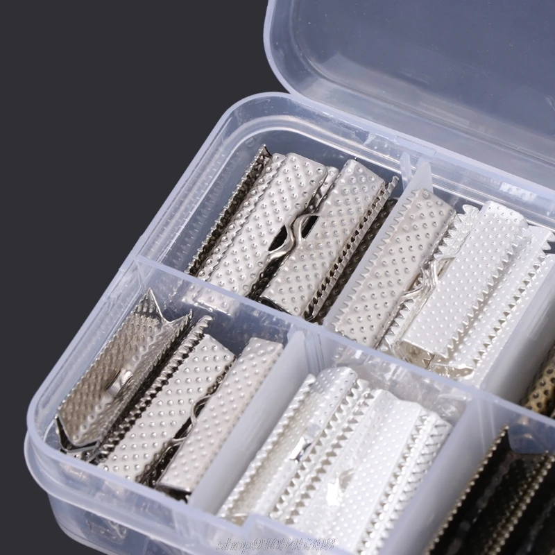 

120 Ribbon Clip Clamp Cord Crimp End Clasp Cap Tip Necklace Bracelet Connector M24 21 Dropshipping