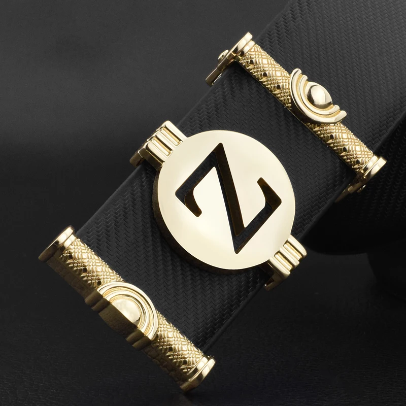 

Fashion New Designer Belt Men's High Quality Luxury Cowhide Belt Letter Z Buckle White Belt Leather Belt Young Men Fashion