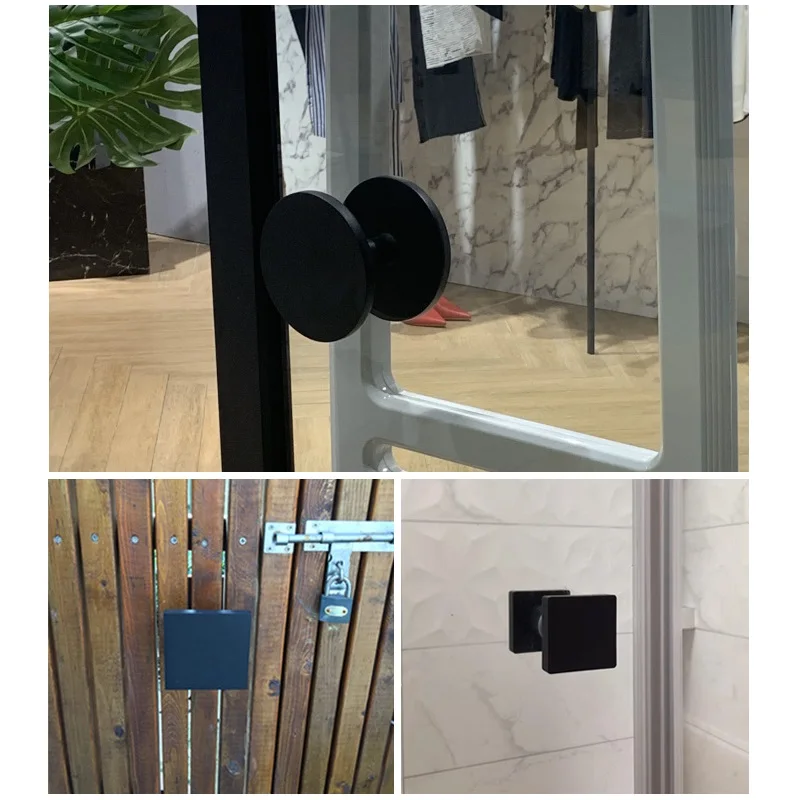 100 мм цельная алюминиевая квадратная круглая Задняя стеклянная дверь Натяжной