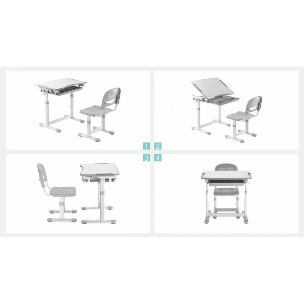Children's furniture set (desk + chair) Writing desk table transformer with growing chair for children Table folding school kids Child schoolboy