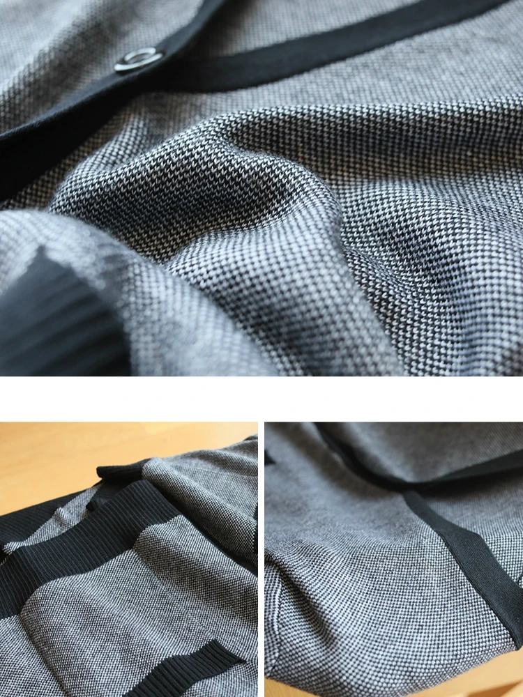 

Women's Knit Sweaters Winter 2020 Vogue Casual Slim Knitted Sweater Female Autumn Cardigans Singer Breasted Striped Coat Casual