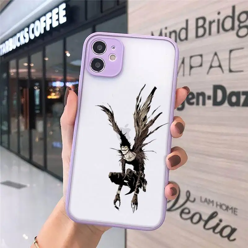

Japan anime Death Note Phone Cases matte transparent For iphone 7 8 11 12 plus mini x xs xr pro max cover