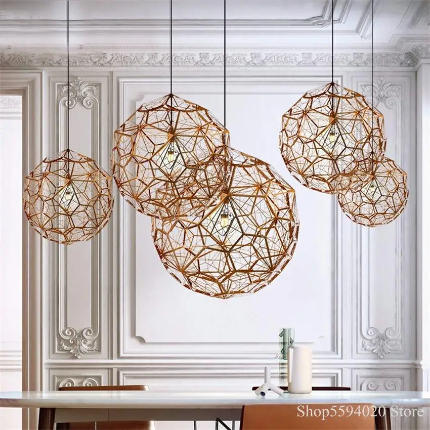 Постмодерн подвесные светильники художественный шар из нержавеющей стали