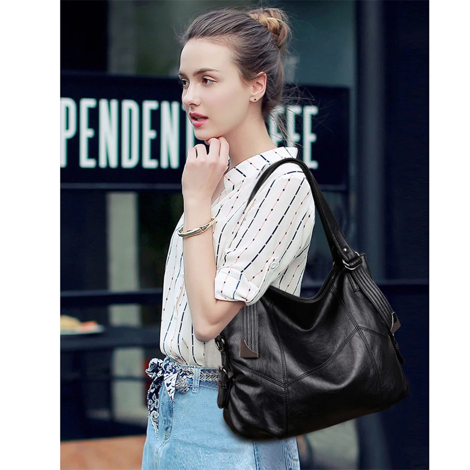Женские Ручные Сумки Sac Bolsa, винтажные стильные женские сумки, роскошные кожаные сумки, женские сумки, дизайнерская Большая вместительная сумка-тоут