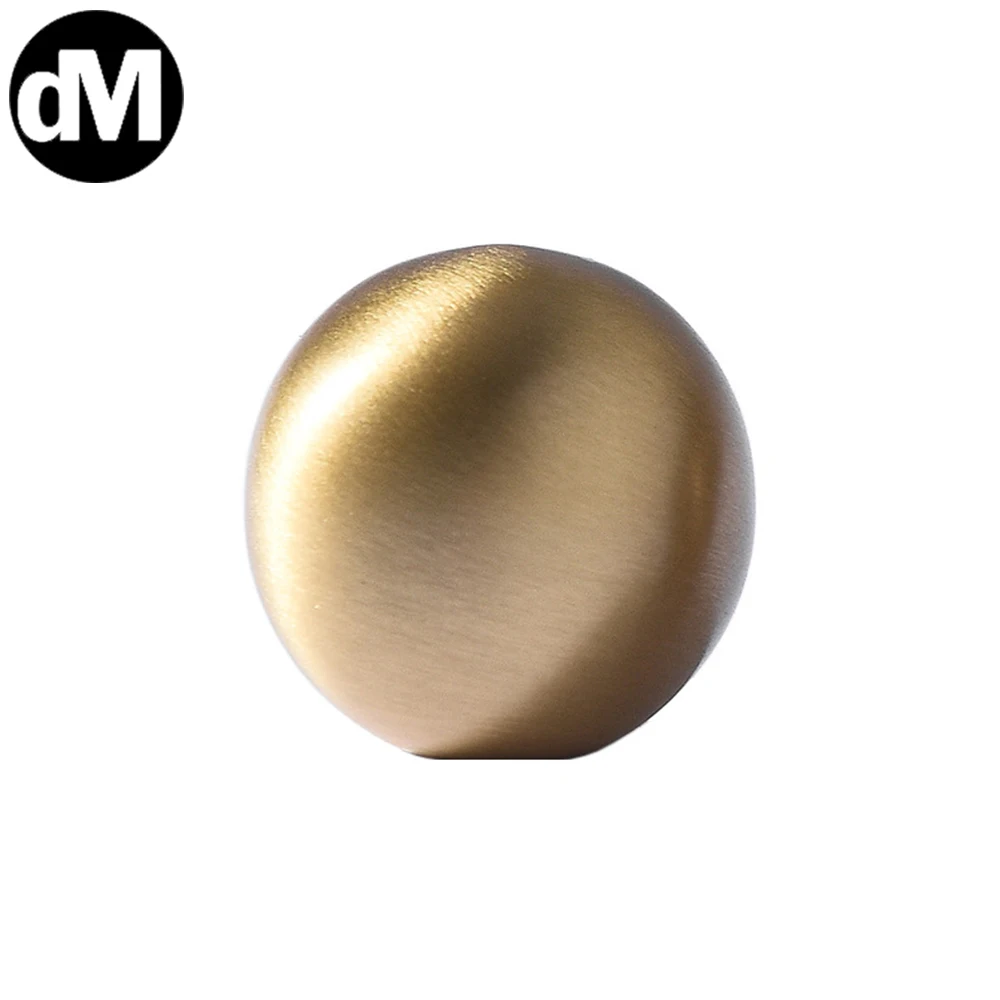 

DM 10pcs/Set Solid Brass Multi-Size Round Ball Door Handle Cabinet Pulls Cupboard Drawer Knobs Hardware Furniture Fitting Kits