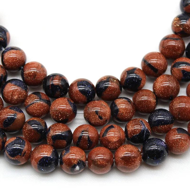 

Natural Granule Charm Mixed Sand Stone Smooth Round Loose Spacer Beads For Jewelry Making Diy Strand 4-12 MM Needlework Bracelet